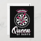 Darts Queen Dartboard Girl Dart Player Briefkaart (Voorkant / Achterkant)