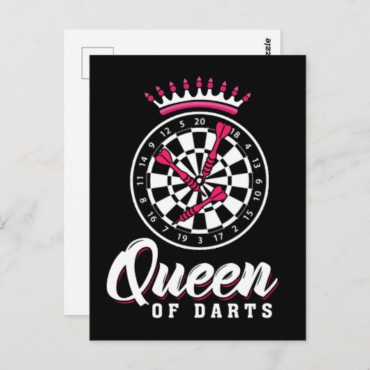 Darts Queen Dartboard Girl Dart Player Briefkaart (Voorkant / Achterkant)
