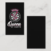 Darts Queen Dartboard Girl Dart Player Visitekaartje (Voorkant / Achterkant)