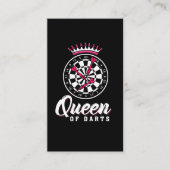 Darts Queen Dartboard Girl Dart Player Visitekaartje (Voorkant)