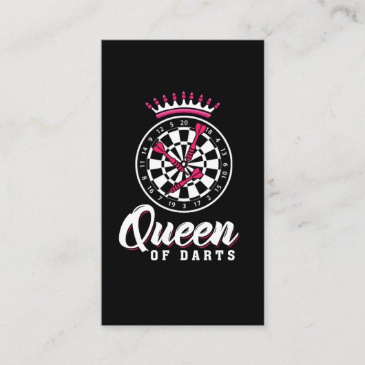 Darts Queen Dartboard Girl Dart Player Visitekaartje (Voorkant)