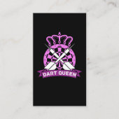 Darts Queen Dartboard Girl Dart Player Visitekaartje (Voorkant)