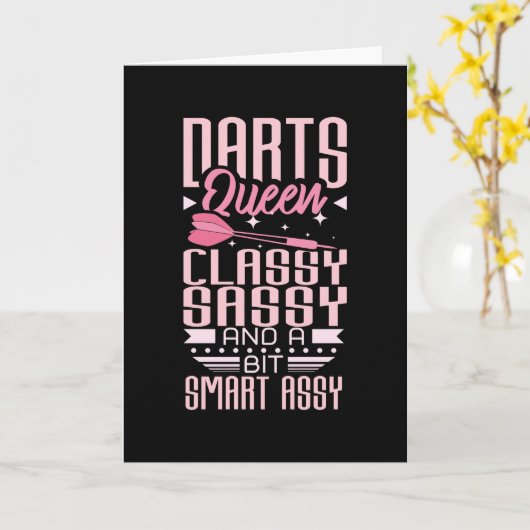 Darts Queen Kaart (Gele Bloem)