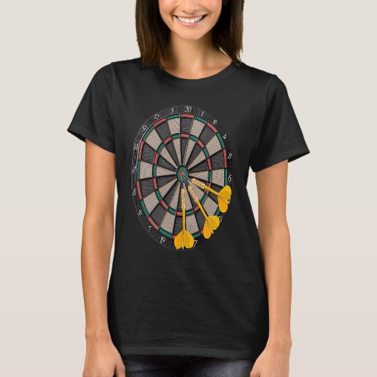 Darts Quote Skills Tactics Techniques Dartboard Sp T-shirt (Voorkant)