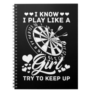 Darts Retro Dartboard 180 Women Dart Player Notitieboek