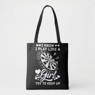Darts Retro Dartboard 180 Women Dart Player Tote Bag