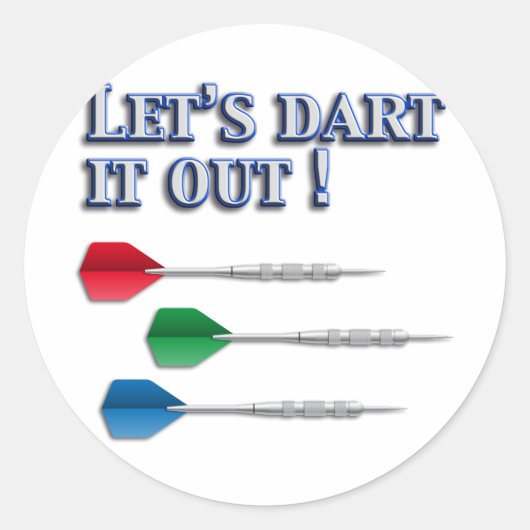 Darts Ronde Sticker (Voorkant)