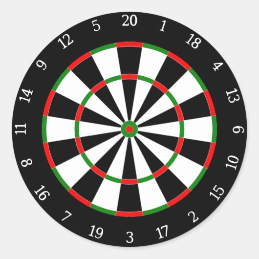 Darts Ronde Sticker (Voorkant)