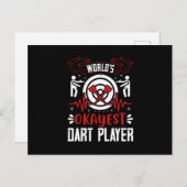 Darts - 's Werelds Okayest Dart Player Briefkaart (Voorkant / Achterkant)