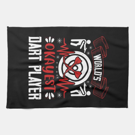 Darts - 's Werelds Okayest Dart Player Theedoek (Horizontaal)