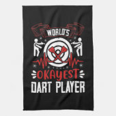 Darts - 's Werelds Okayest Dart Player Theedoek (Verticaal)