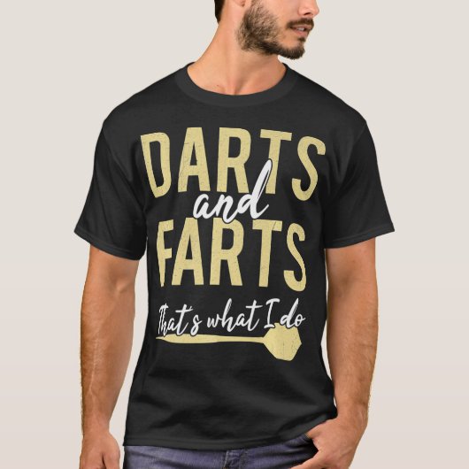 Darts scheten dat wat ik doe grappige dart speler t-shirt (Voorkant)