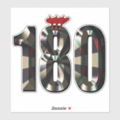 darts score 180, sticker (Vel)