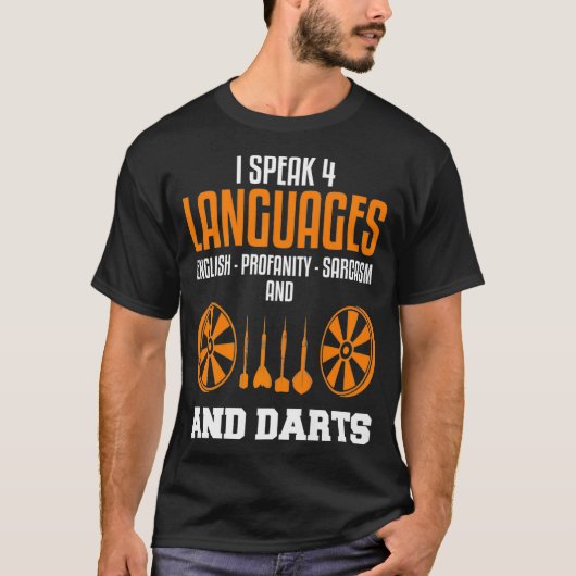 Darts Shirt Funny Darts Player Joke Sarcastic (Voorkant)