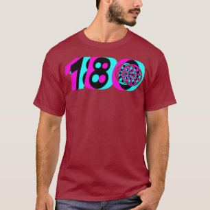 Darts speler 180 varporwave darts team outfit t-shirt