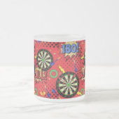 Darts Speler Comic Book Speech Bubbles Matglas Koffiemok (Center)