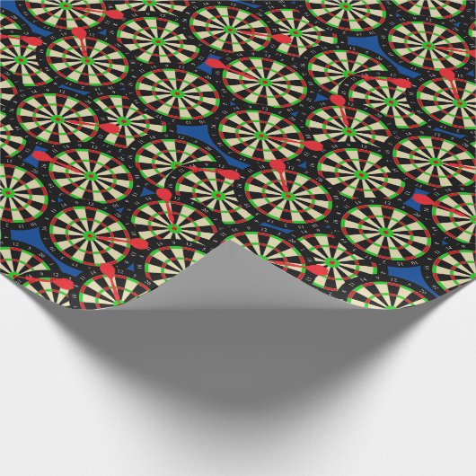 Darts Speler Dart Boards Patroon Verjaardag Cadeaupapier (Hoek)