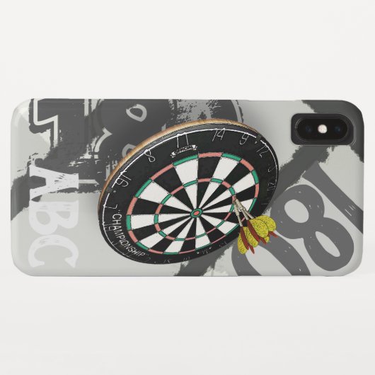Darts Speler Dartbord 180 Monogram Case-Mate iPhone Case (Achterkant (horizontaal))