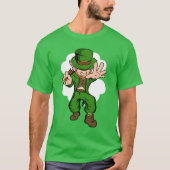 Darts Speler Leprechaun St. Patrick's Day Darts T-shirt (Voorkant)