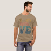 Darts Speler LOVE grappig T-shirt (Voorkant volledig)
