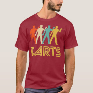 Darts Speler Retro Pop Art Darts Graphic T-shirt