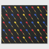 Darts Speler Verjaardag Darts Patroon Cadeaupapier (Vlak)