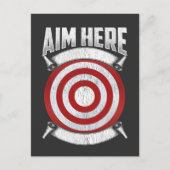 Darts-spelers Aim Bullseye Ax Throwing Target Briefkaart (Voorkant)