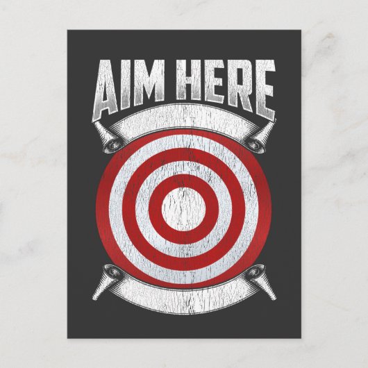 Darts-spelers Aim Bullseye Ax Throwing Target Briefkaart (Voorkant)