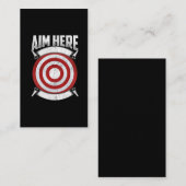 Darts-spelers Aim Bullseye Ax Throwing Target Visitekaartje (Voorkant / Achterkant)