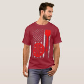 Darts Sport Lover Amerikaanse vlag Darts 4e van T-shirt (Voorkant volledig)