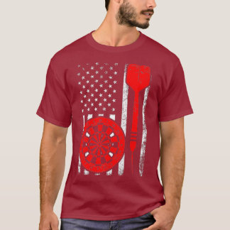 Darts Sport Lover Amerikaanse vlag Darts 4e van T-shirt