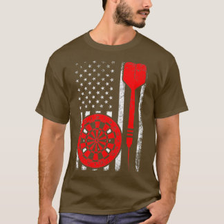 Darts Sport Lover Amerikaanse vlag Darts 4e van T-shirt
