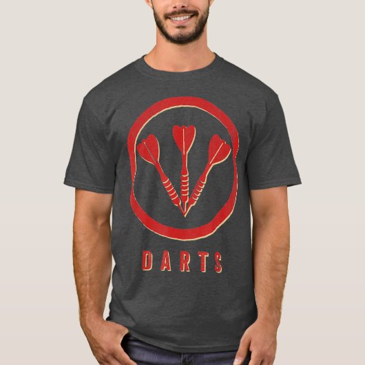 Darts Sport  Retro T-shirt (Voorkant)