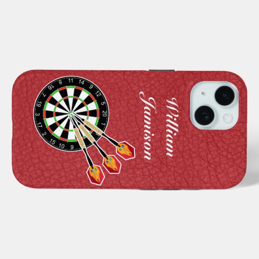 Darts sport with Dartboard and Darts personalize Case-Mate iPhone Case (Achterkant (horizontaal))