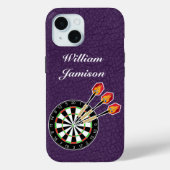 Darts sport with Dartboard and Darts personalize Case-Mate iPhone Case (Achterkant)