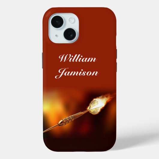 Darts Sportaccent Flamende dart personaliseren Case-Mate iPhone Case (Achterkant)