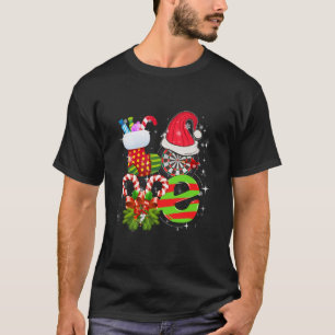 Darts Sportpasta's met kerstverlichting voor kunst T-shirt