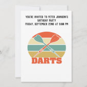 Darts Sunset Invitation Card Kaart (Voorkant)