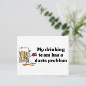 Darts Team Briefkaart (Staand voorkant)
