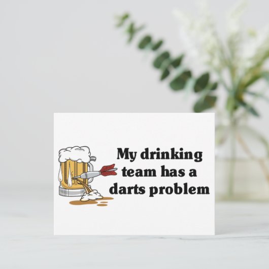 Darts Team Briefkaart (Staand voorkant)