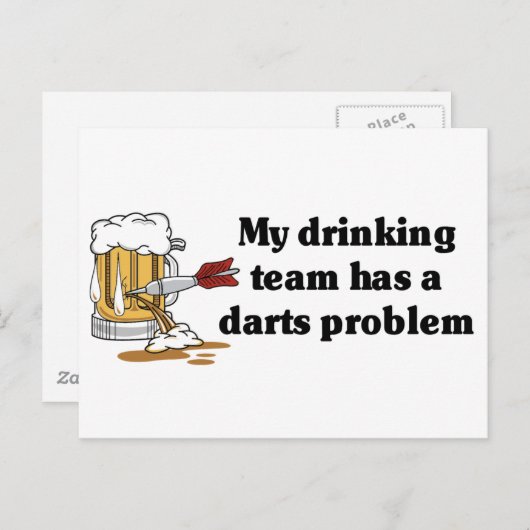 Darts Team Briefkaart (Voorkant / Achterkant)