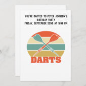 Darts Vintage Sunset Uitnodigingskaart Kaart (Voorkant / Achterkant)