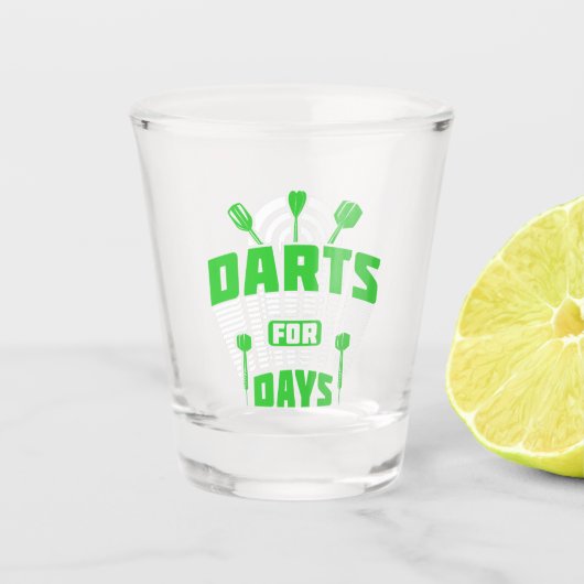 Darts voor dagen - Dart Speler Shot Glas (Voorkant)