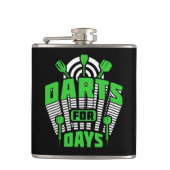 Darts voor dagen vinyl verpakte kolf 6 oz. heupfles (Voorkant)