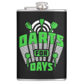 Darts voor dagen vinyl verpakte kolf 8 oz. heupfles (Voorkant)