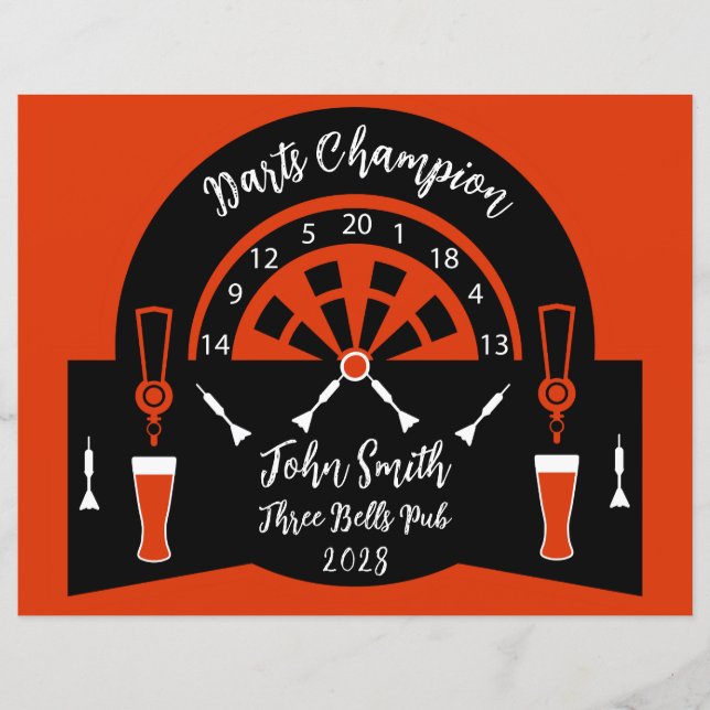 Darts Winnaar Prijs (Voorkant)