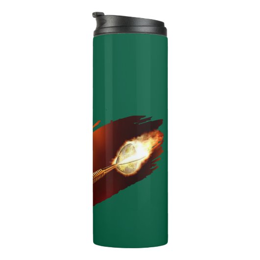 Darts - with Flaming Dart image - Personalize Thermosbeker (Geroteerd rechts)