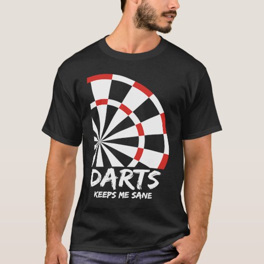Darts zorgt ervoor dat ik gek word t-shirt (Voorkant)