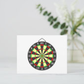 Dartscheibe dartboard briefkaart (Staand voorkant)