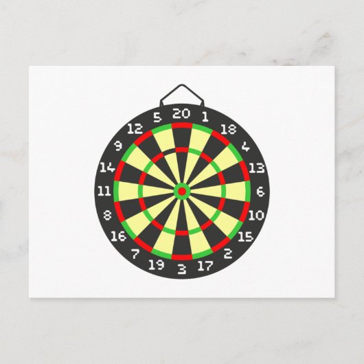 Dartscheibe dartboard briefkaart (Voorkant)